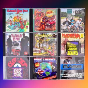 RARE 24 BASS MUSIC MIAMI BASS CD'S LOT BUNDLE MEKANIK BOYS BOTTOM QUAD MAJIC